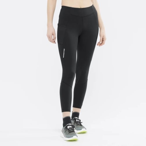 Black Salomon Cross Run 25'' Women's Running Tights | PH 43967A